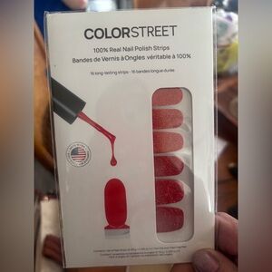 Color Street Red Glitter Nail Polish Strips A Lister- Color Street
